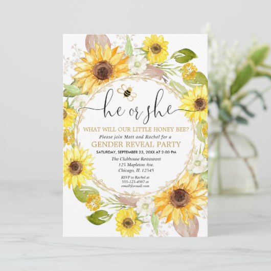 Hummelgeschlecht: Einladung (Stehend Vorderseite)