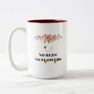 Hummelhonig Sonniger Schwarm der Bienen Zweifarbige Tasse