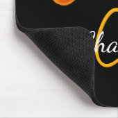 Hummelhonig tropfend schwarzes Monogramm Mousepad (Ecke)