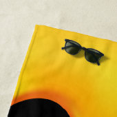 Hummelhonig tropft Monogramm schwarz golden Strandtuch (Beispiel)