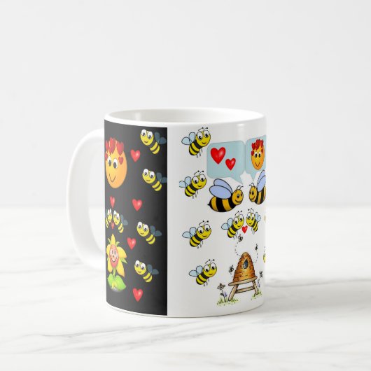 Hummelkaffee Tasse (Vorderseite Links)