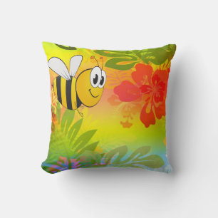 Hummelkissen und Blume Kissen