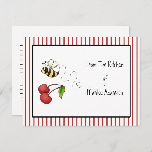 Hummelkrebskirschen Rezeptionskarten Postkarte (Vorne/Hinten)