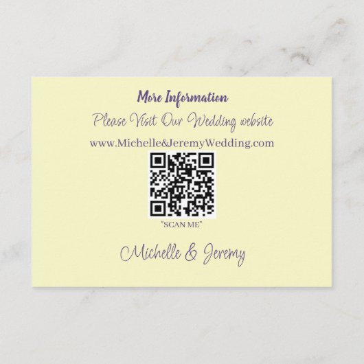 Hummellavender-Blume Gelb Begleitkarte (Rückseite)