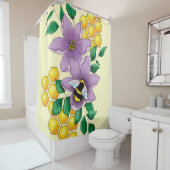 Hummellavender-Blume Gelb Duschvorhang (Beispiel)