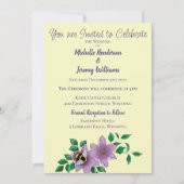 Hummellavender-Blume Gelb Einladung (Vorderseite)