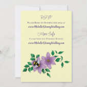 Hummellavender-Blume Gelb Einladung (Rückseite)