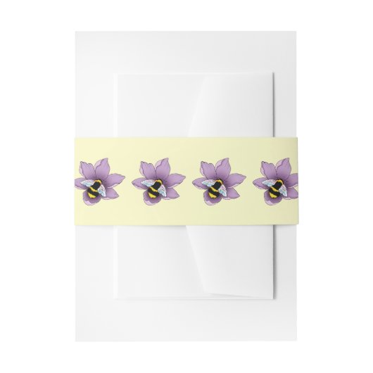 Hummellavender-Blume Gelb Einladungsbanderole (Vorderseite Beispiel)