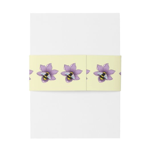 Hummellavender-Blume Gelb Einladungsbanderole (Rückseitenbeispiel)