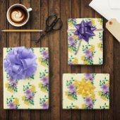 Hummellavender-Blume Gelb Geschenkpapier Set