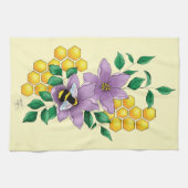 Hummellavender-Blume Gelb Geschirrtuch (Horizontal)