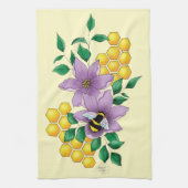 Hummellavender-Blume Gelb Geschirrtuch (Vertikal)