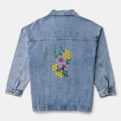 Hummellavender-Blume Gelb Jeansjacke (Rückseite)