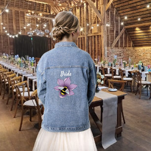 Hummellavender-Blume Gelb Jeansjacke