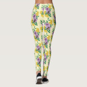Hummellavender-Blume Gelb Leggings (Rückseite)