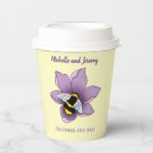 Hummellavender-Blume Gelb Pappbecher (Vorderseite)