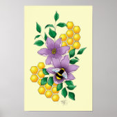 Hummellavender-Blume Gelb Poster (Vorne)