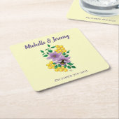 Hummellavender-Blume Gelb Rechteckiger Pappuntersetzer (angewinkelt)