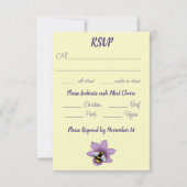 Hummellavender-Blume Gelb RSVP Karte (Vorderseite)