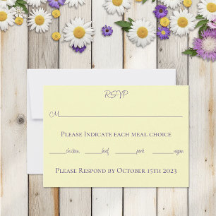 Hummellavender-Blume Gelb RSVP Karte