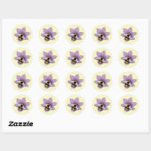 Hummellavender-Blume Gelb Runder Aufkleber (Blatt)