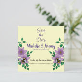 Hummellavender-Blume Gelb Save The Date (Stehend Vorderseite)