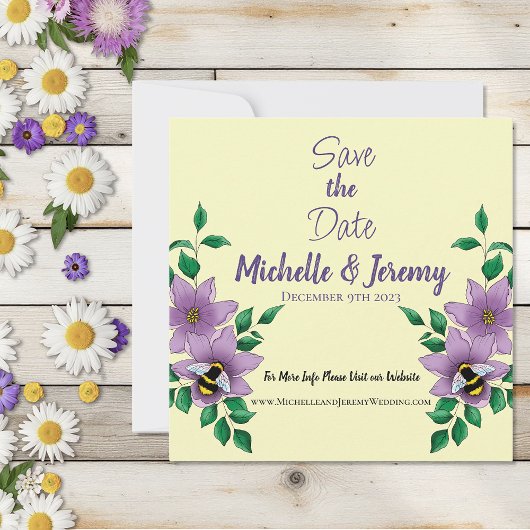 Hummellavender-Blume Gelb Save The Date
