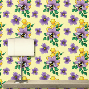 Hummellavender-Blume Gelb Tapete