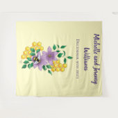 Hummellavender-Blume Gelb Wandteppich (Vorderseite (Horizontal))