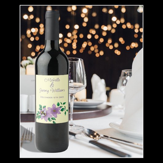 Hummellavender-Blume Gelb Weinetikett