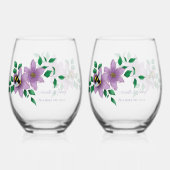 Hummellavender-Blume Gelb Weinglas Ohne Stiel (Rückseite)