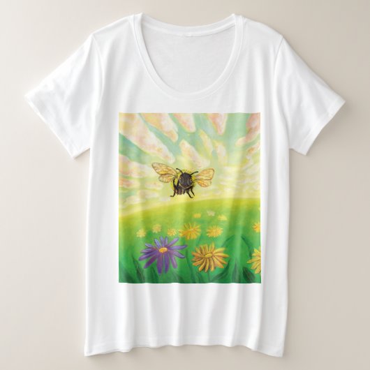 Hummeln am Horizont Große Größe T-Shirt (Design vorne)