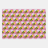 Hummeln anders gefärbt geschenkpapier set (Vorderseite 3)