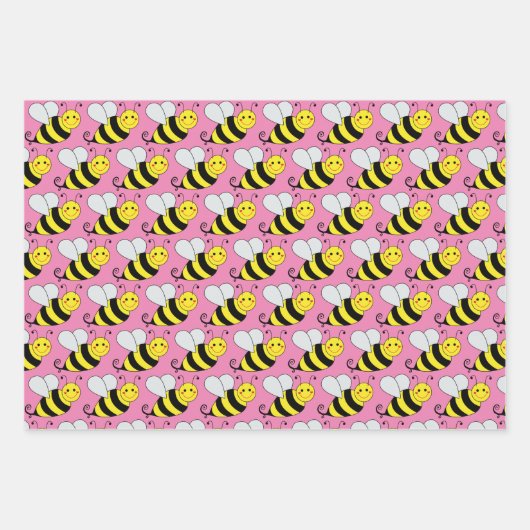 Hummeln anders gefärbt geschenkpapier set (Vorderseite 3)