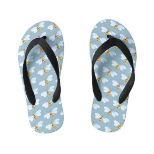 Hummeln Aquarellfarben Flip Flops Kinderbadesandalen