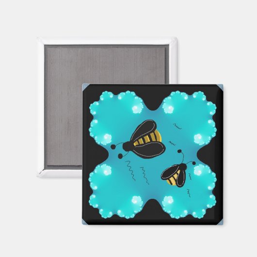 Hummeln Art Design Magnet (Vorderseite/Rückseite)