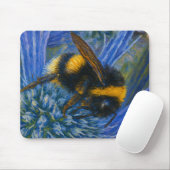 Hummeln auf blauem Fleck Mousepad (Mit Mouse)