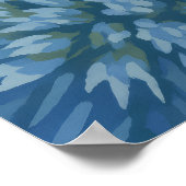 Hummeln auf blauem Fleck Poster (Ecke)