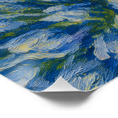 Hummeln auf blauem Fleck Poster (Ecke)