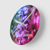 Hummeln auf Blume Abstrakt Personalisiert Runde Wanduhr (Winkel)