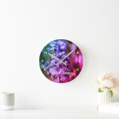 Hummeln auf Blume Abstrakt Personalisiert Runde Wanduhr (Zuhause)