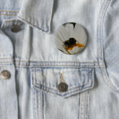 Hummeln auf Blume Abzeichen Button (Beispiel)