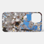 Hummeln auf der Blüte der Wildkirsche iPhone Hülle (Rückseite (Horizontal))