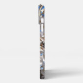 Hummeln auf der Blüte der Wildkirsche iPhone Hülle (Linke Seite)