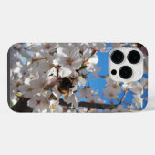 Hummeln auf der Blüte der Wildkirsche iPhone Hülle (Rückseite (Horizontal))