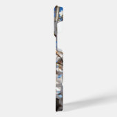 Hummeln auf der Blüte der Wildkirsche iPhone Hülle (Linke Seite)