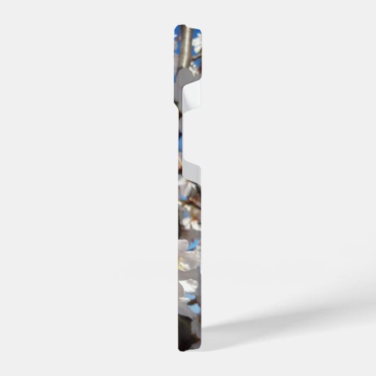 Hummeln auf der Blüte der Wildkirsche iPhone Hülle (Linke Seite)