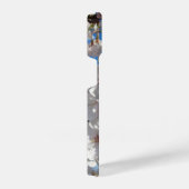 Hummeln auf der Blüte der Wildkirsche iPhone Hülle (Rechte Seite)