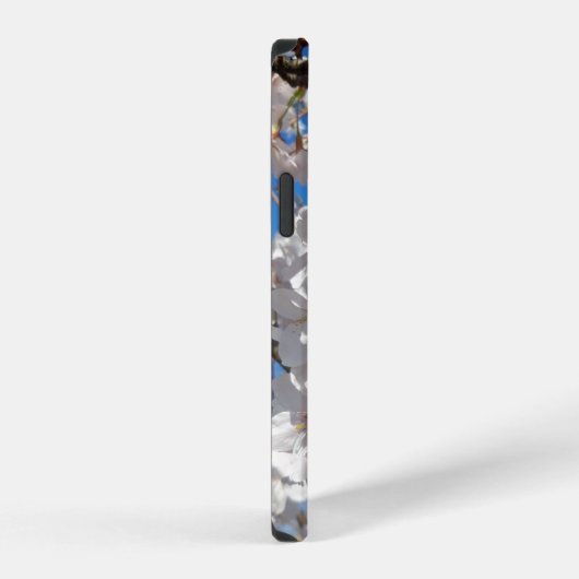 Hummeln auf der Blüte der Wildkirsche iPhone Hülle (Rechte Seite)