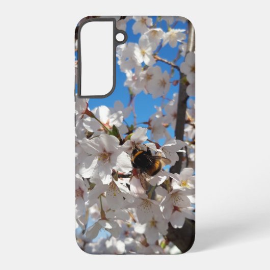 Hummeln auf der Blüte der Wildkirsche Samsung Galaxy Hülle (Rückseite)